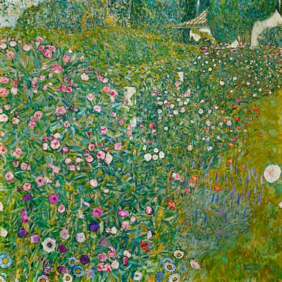 Paysage de jardin italien - Gustav Klimt - Reproductions de tableaux et peintures haut de gamme