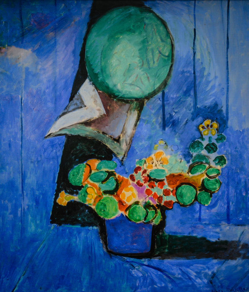 Fleurs et assiette en céramique - Matisse - Reproductions de tableaux et peintures haut de gamme