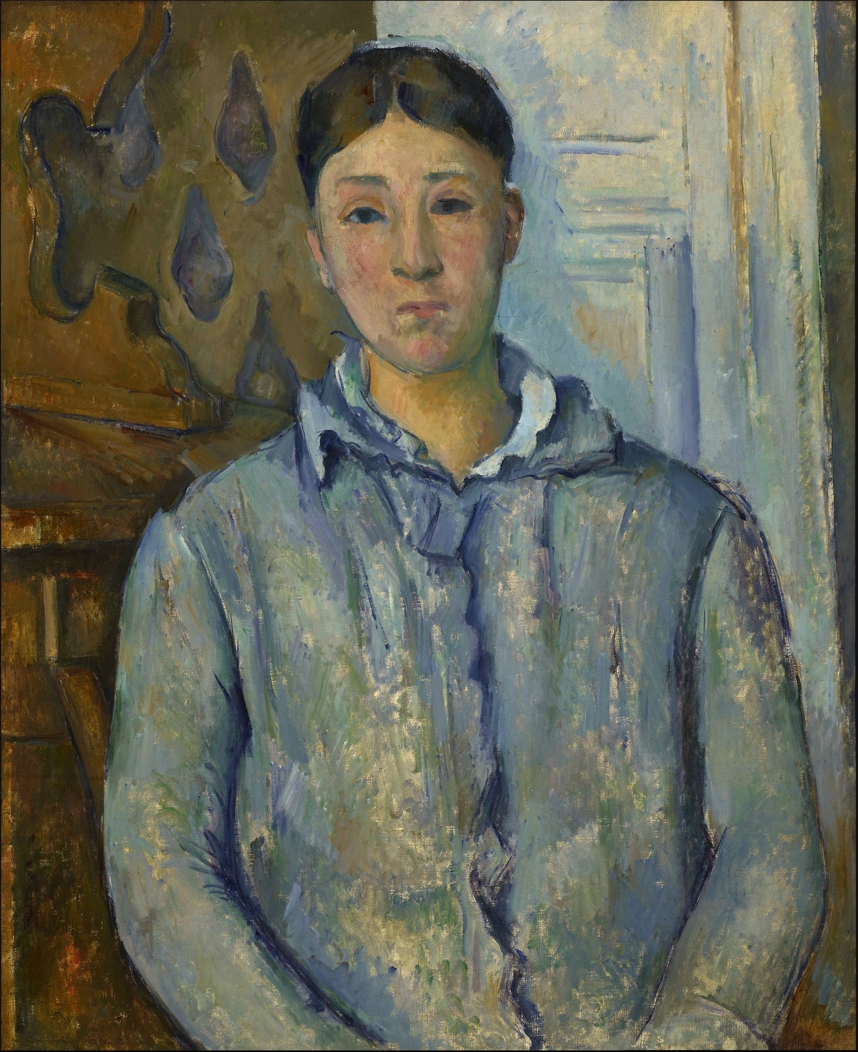 Madame Cézanne en bleu - Paul Cézanne - Reproductions de tableaux et peintures haut de gamme