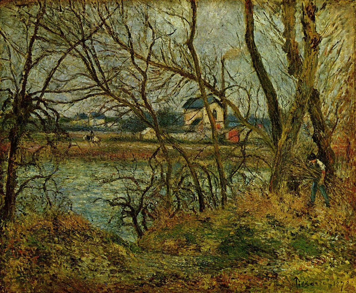 Les Bords de l'Oise près de Pontoise - Camille Pissarro - Reproductions de tableaux et peintures haut de gamme