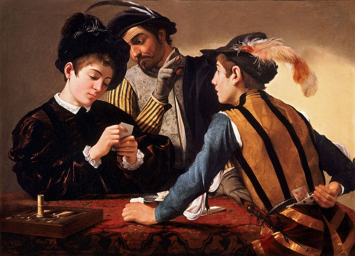 Les Tricheurs - Caravage - Reproductions de tableaux et peintures haut de gamme