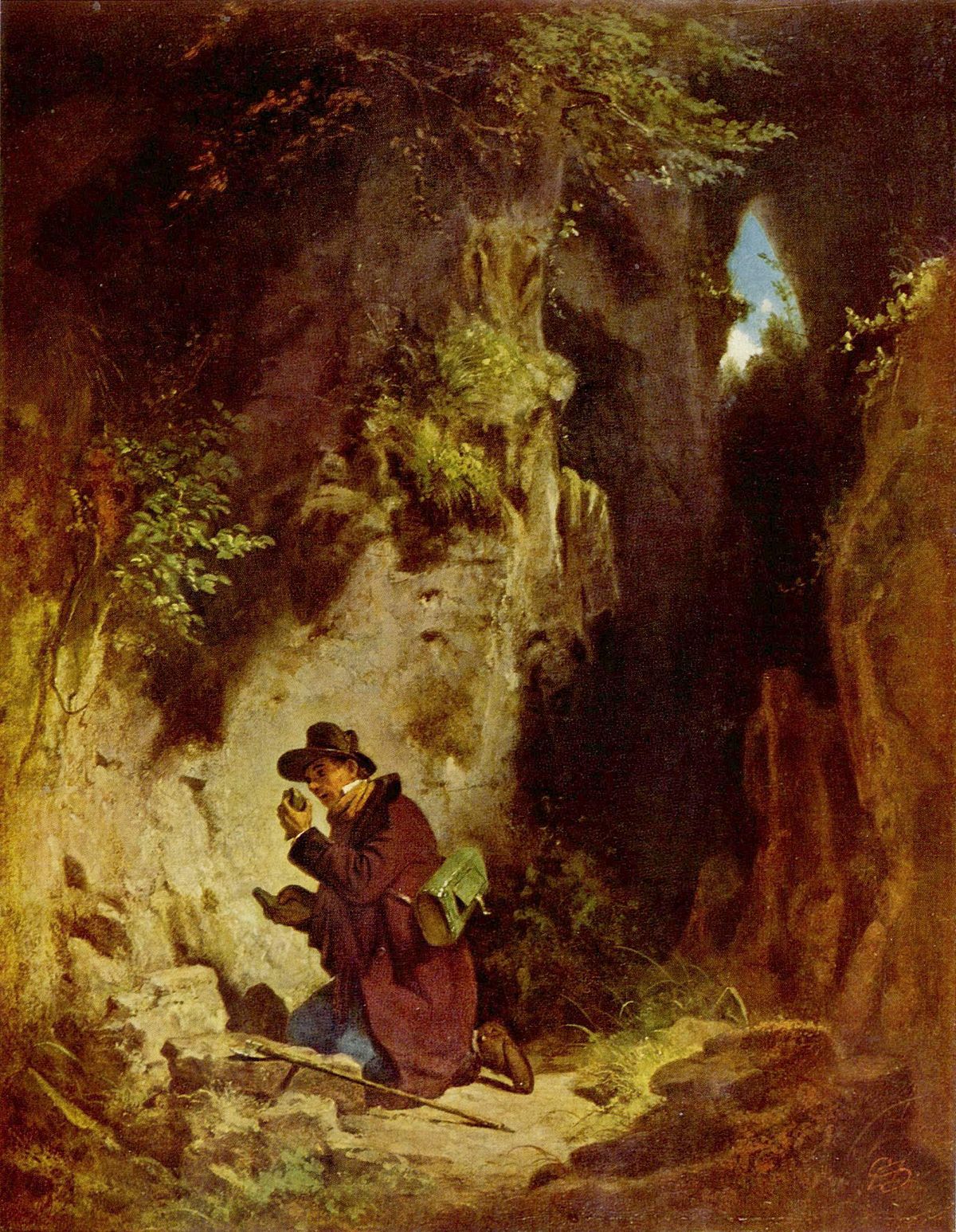 Le géologue, 1860 - Carl Spitzweg - Reproductions de tableaux et peintures haut de gamme