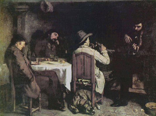 L'Après-dînée à Ornans - Gustave Courbet - Reproductions de tableaux et peintures haut de gamme