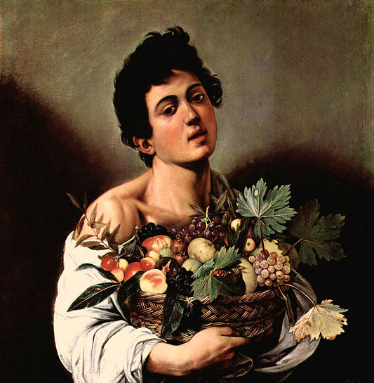 Garçon avec un panier de fruits - Caravage - Reproductions de tableaux et peintures haut de gamme