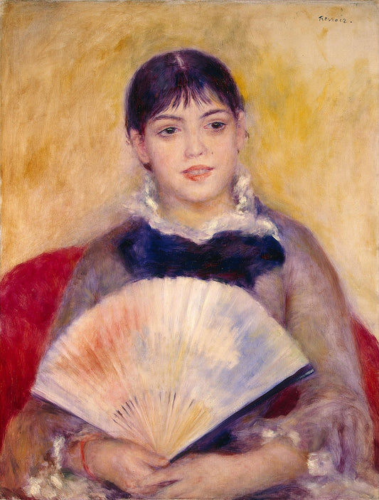 La Femme à l'éventail (Renoir) - Pierre-Auguste Renoir - Reproductions de tableaux et peintures haut de gamme