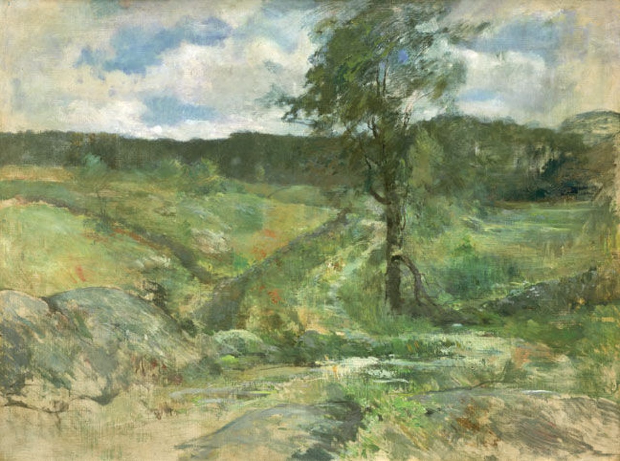 Paysage, Branchville, c 1888 - John Henry Twachtman - Reproductions de tableaux et peintures haut de gamme