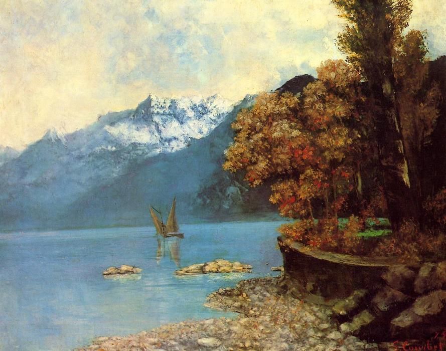 Lac Leman - Gustave Courbet - Reproductions de tableaux et peintures haut de gamme