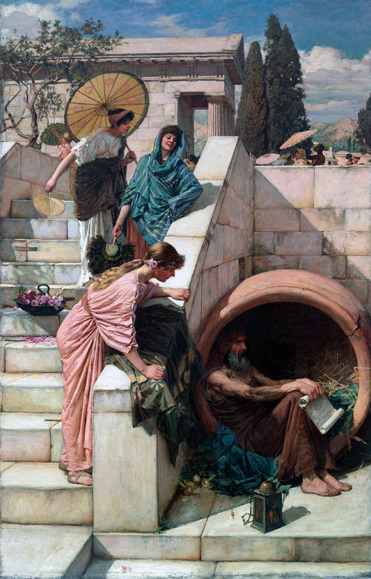 Diogène - John William Waterhouse - Reproductions de tableaux et peintures haut de gamme