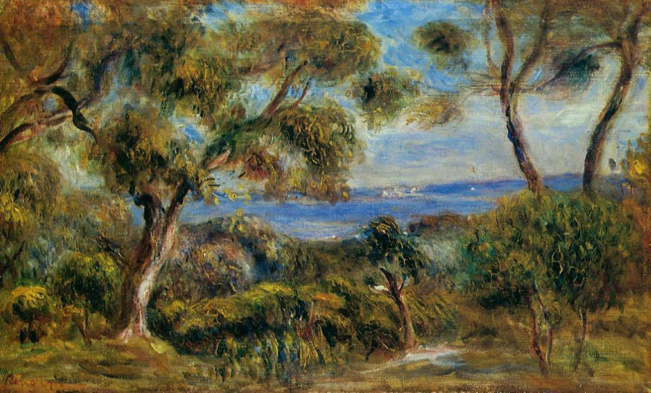 La mer à Cagnes - Pierre-Auguste Renoir - Reproductions de tableaux et peintures haut de gamme