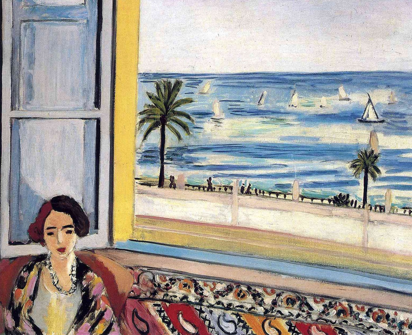 Femme assise, le dos tourné vers la fenêtre ouverte - Matisse - Reproductions de tableaux et peintures haut de gamme