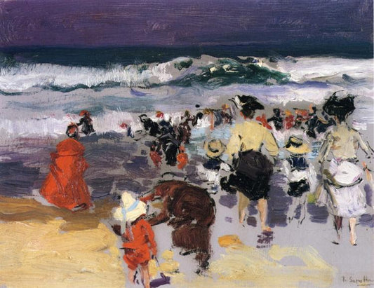 La plage de Biarritz - Sorolla - Reproductions de tableaux et peintures haut de gamme