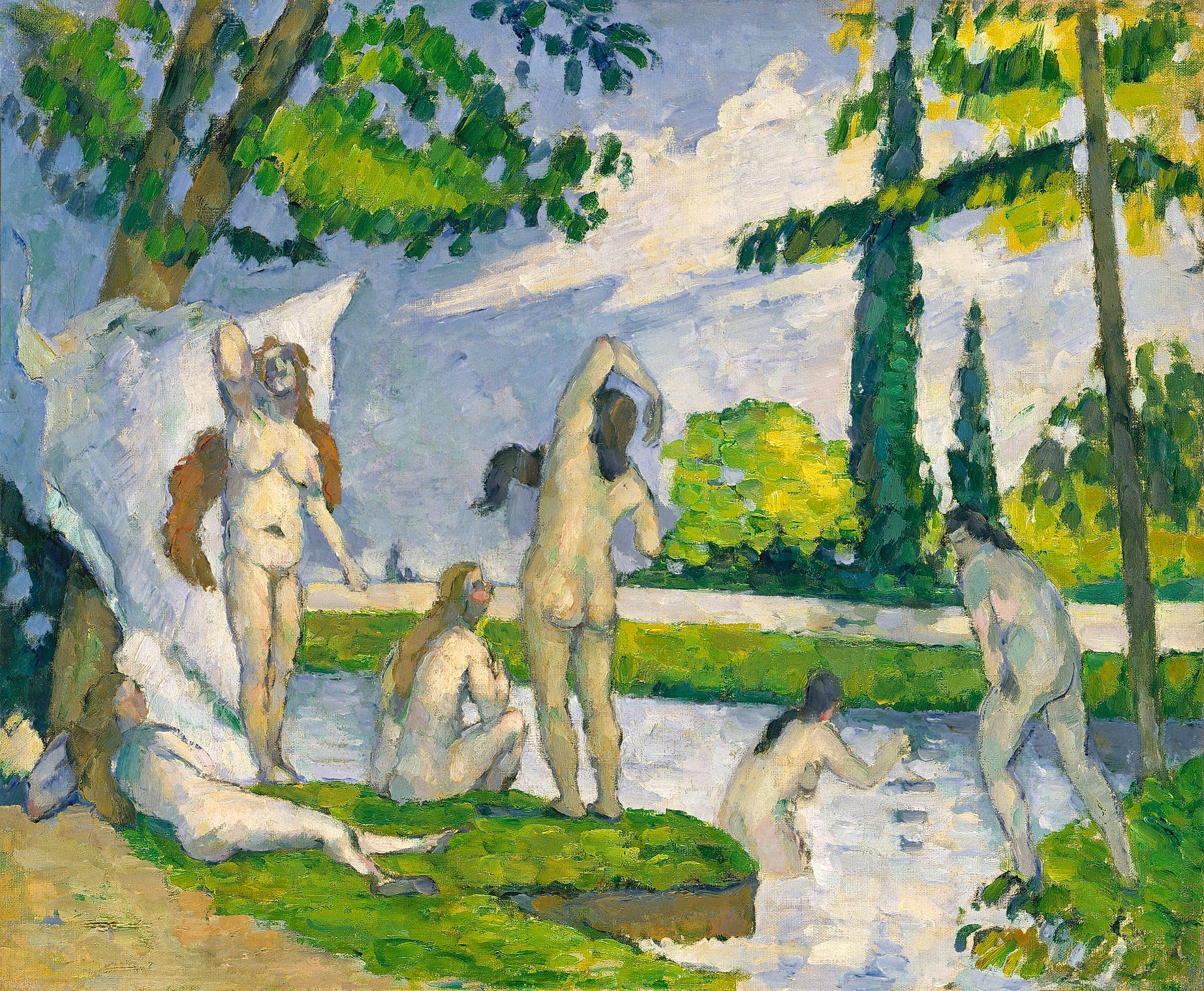 Baigneuses (1874-1875) - Paul Cézanne - Reproductions de tableaux et peintures haut de gamme