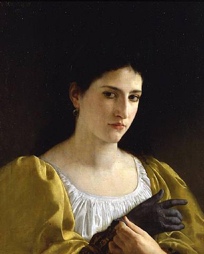 Dame au gant - William Bouguereau - Reproductions de tableaux et peintures haut de gamme