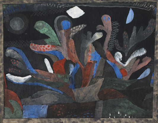 Jardin en couleurs sombres - Paul Klee - Reproductions de tableaux et peintures haut de gamme