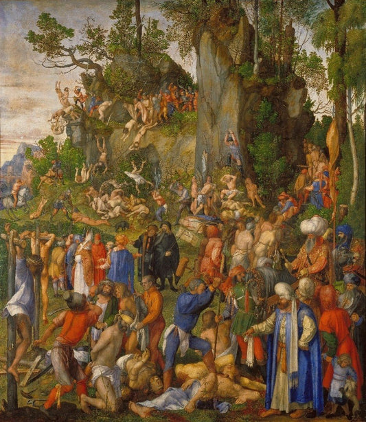 Le martyre des dix mille - Albrecht Dürer - Reproductions de tableaux et peintures haut de gamme