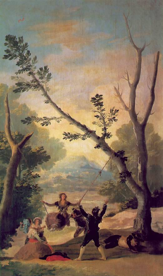 La balançoire - Francisco de Goya - Reproductions de tableaux et peintures haut de gamme