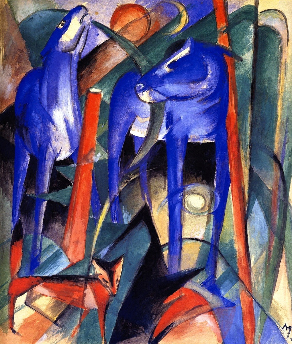 Trois animaux fabuleux - Franz Marc - Reproductions de tableaux et peintures haut de gamme