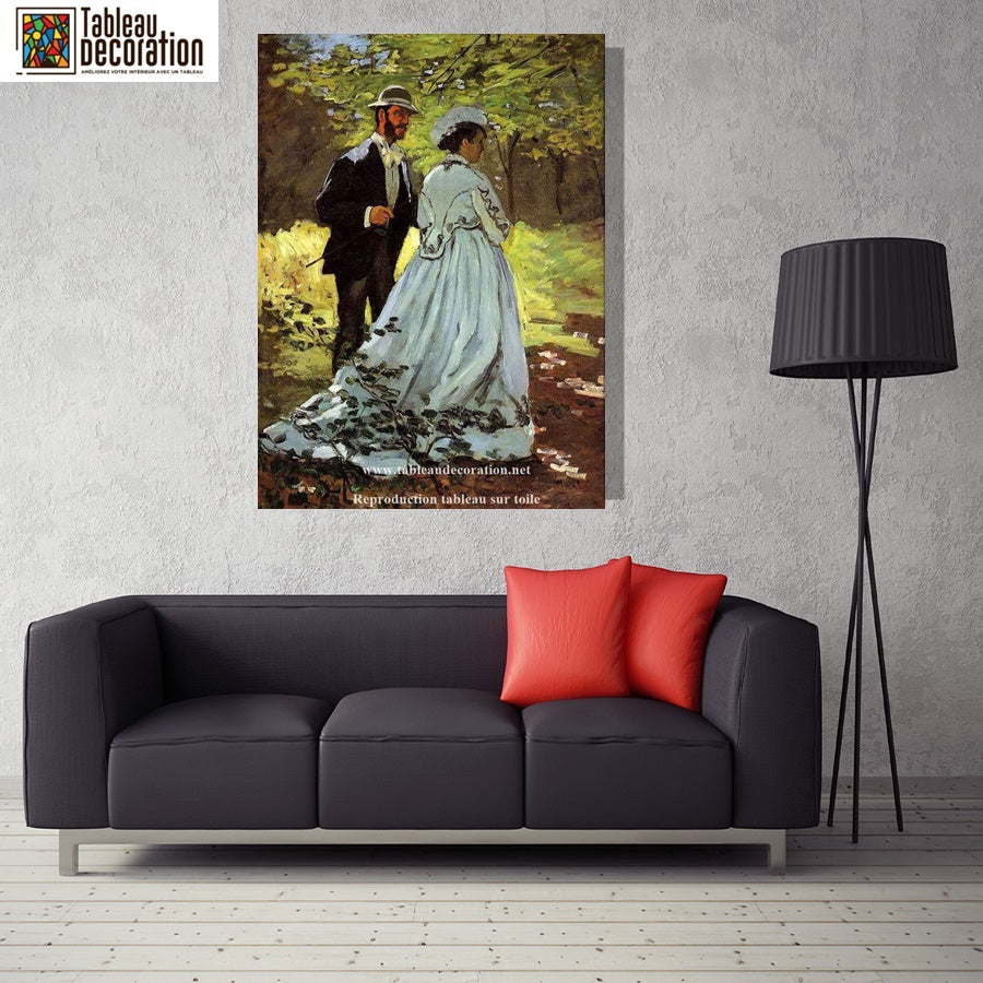 Les Promeneurs - Tableau Monet - Reproductions de tableaux et peintures haut de gamme