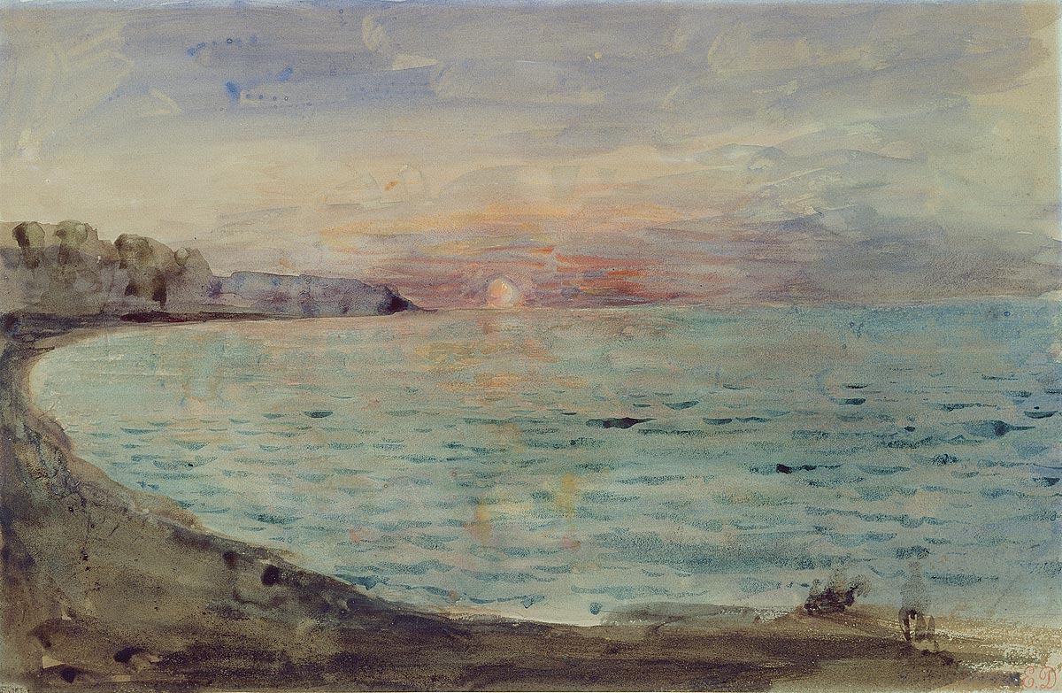 Falaises près de Dieppe - Eugène Delacroix - Reproductions de tableaux et peintures haut de gamme