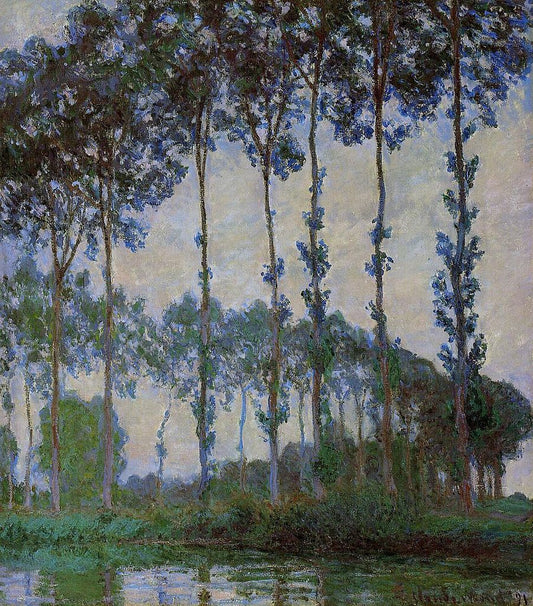 Peupliers au bord de l'Epte, temps couvert - Claude Monet - Reproductions de tableaux et peintures haut de gamme