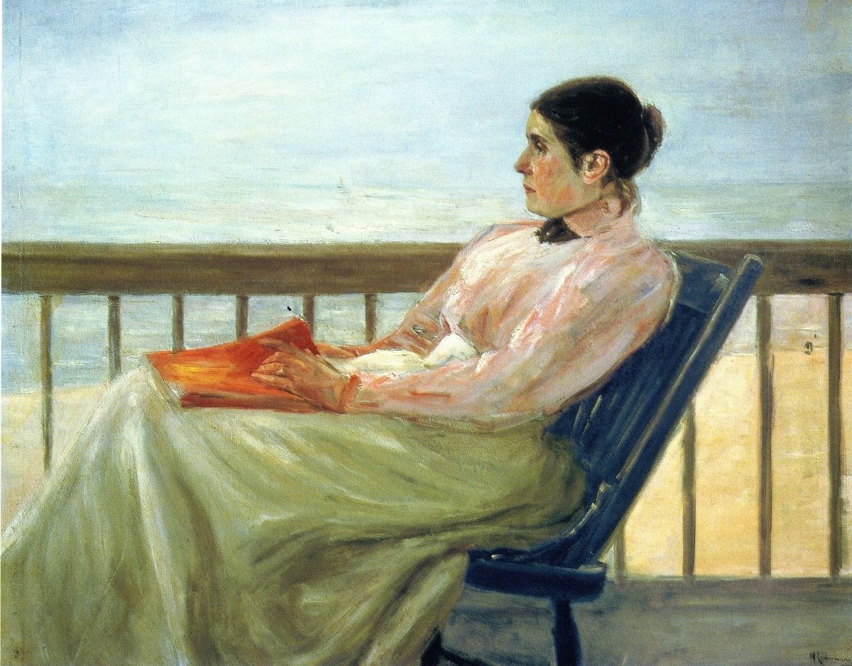 La femme de l'artiste sur la plage - Max Liebermann - Reproductions de tableaux et peintures haut de gamme