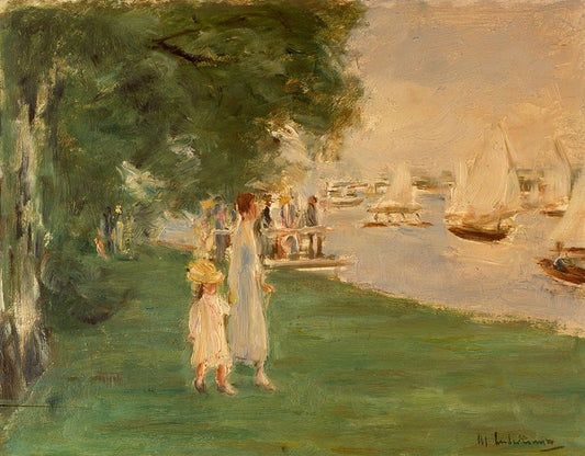 La course de yachts, paysage de Wannsee - Max Liebermann - Reproductions de tableaux et peintures haut de gamme