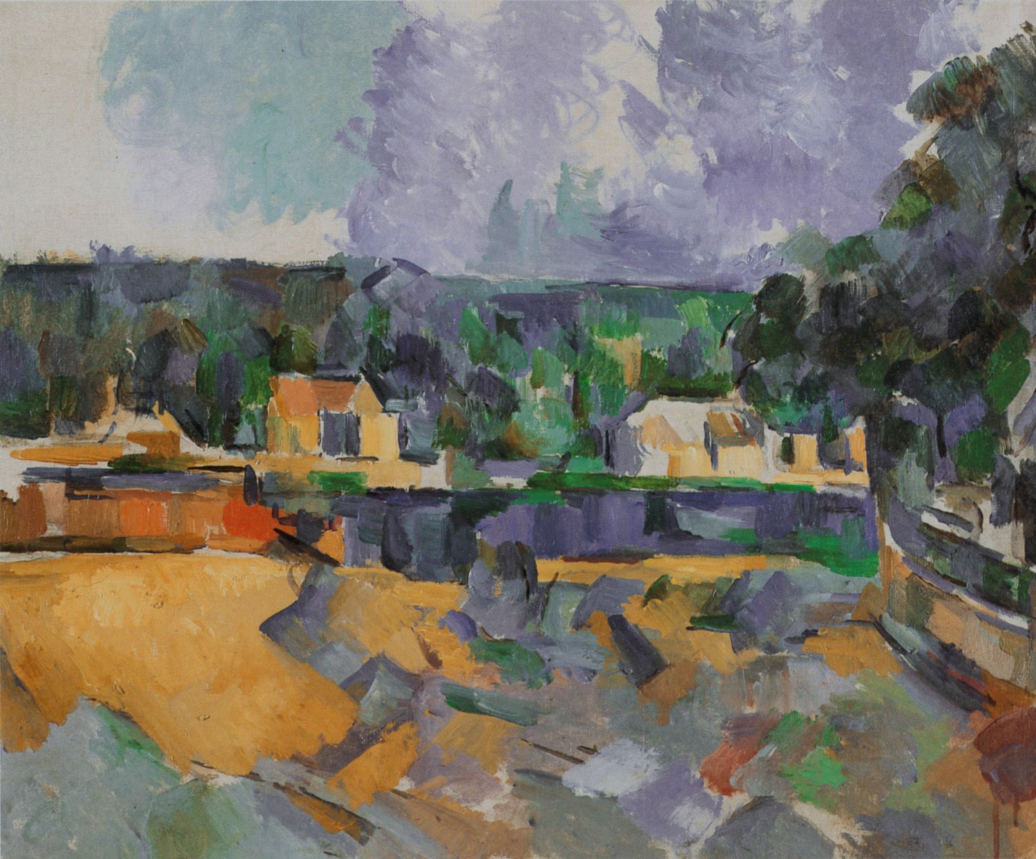 Rive de fleuve - Paul Cézanne - Reproductions de tableaux et peintures haut de gamme