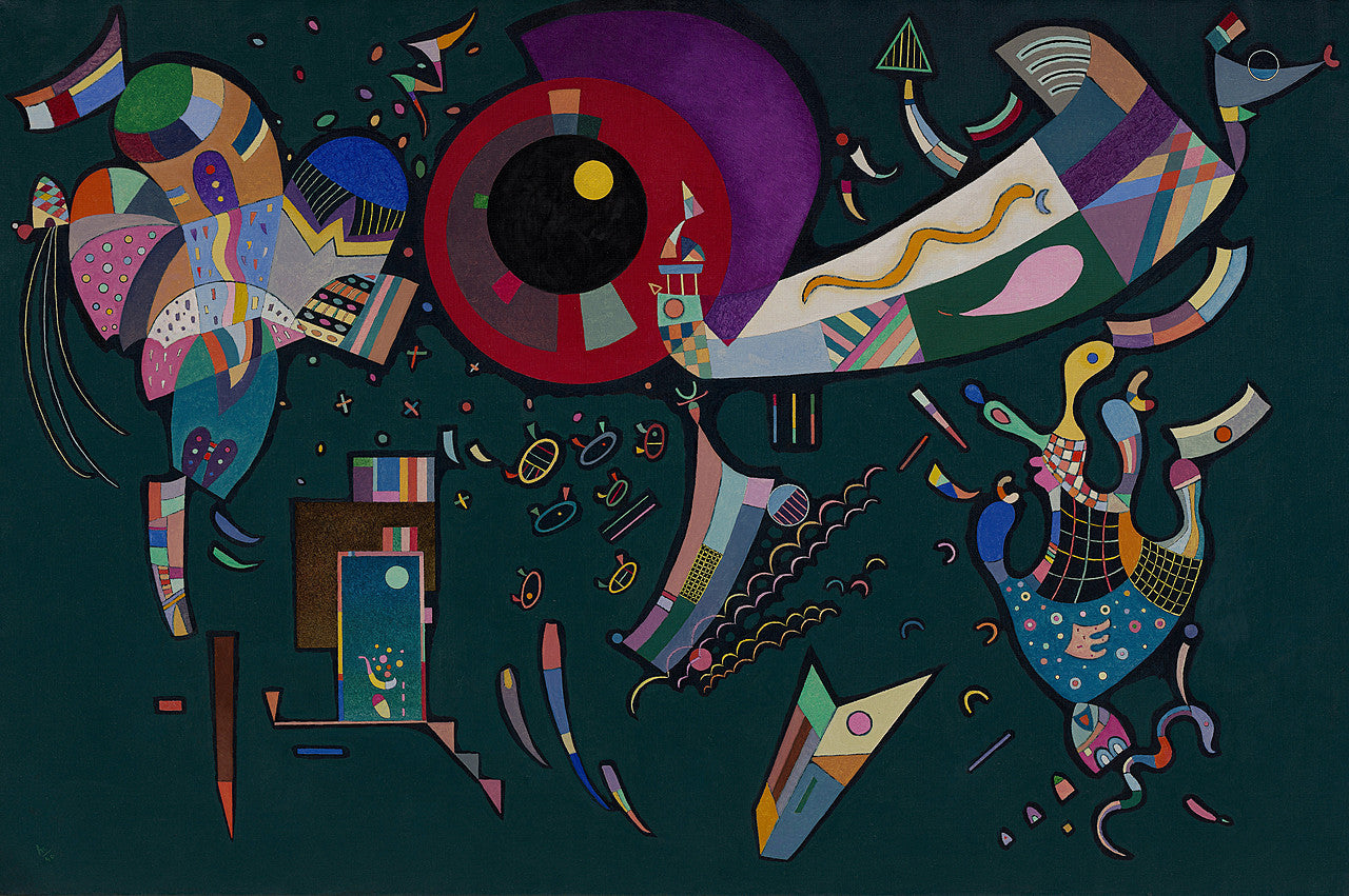 Autour du cercle - Vassily Kandinsky - Reproductions de tableaux et peintures haut de gamme