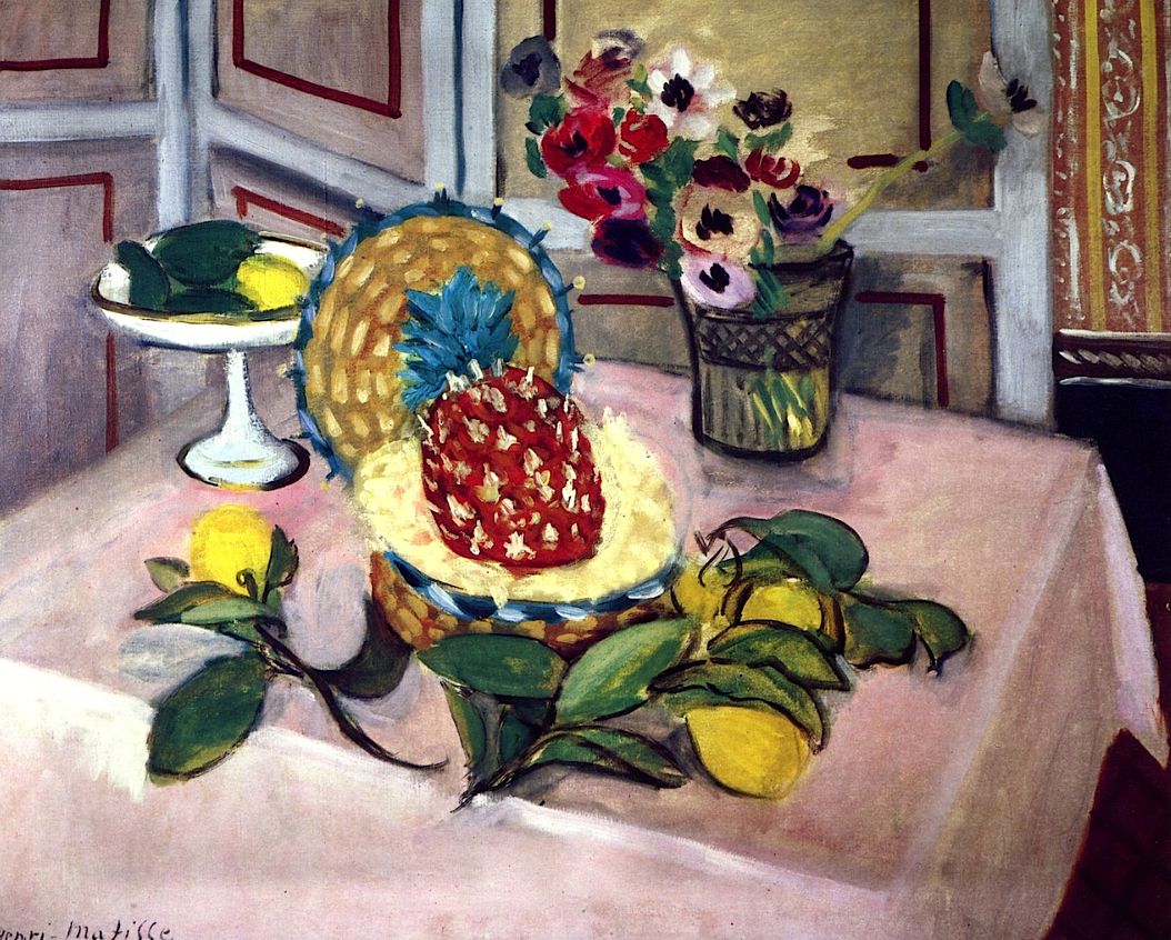 Nature morte ananas-citron - Matisse - Reproductions de tableaux et peintures haut de gamme