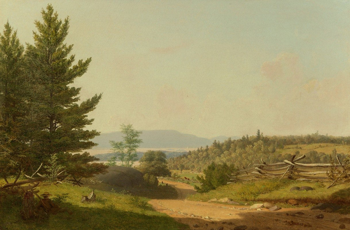 Scène de route près du lac George - Sanford Robinson Gifford - Reproductions de tableaux et peintures haut de gamme