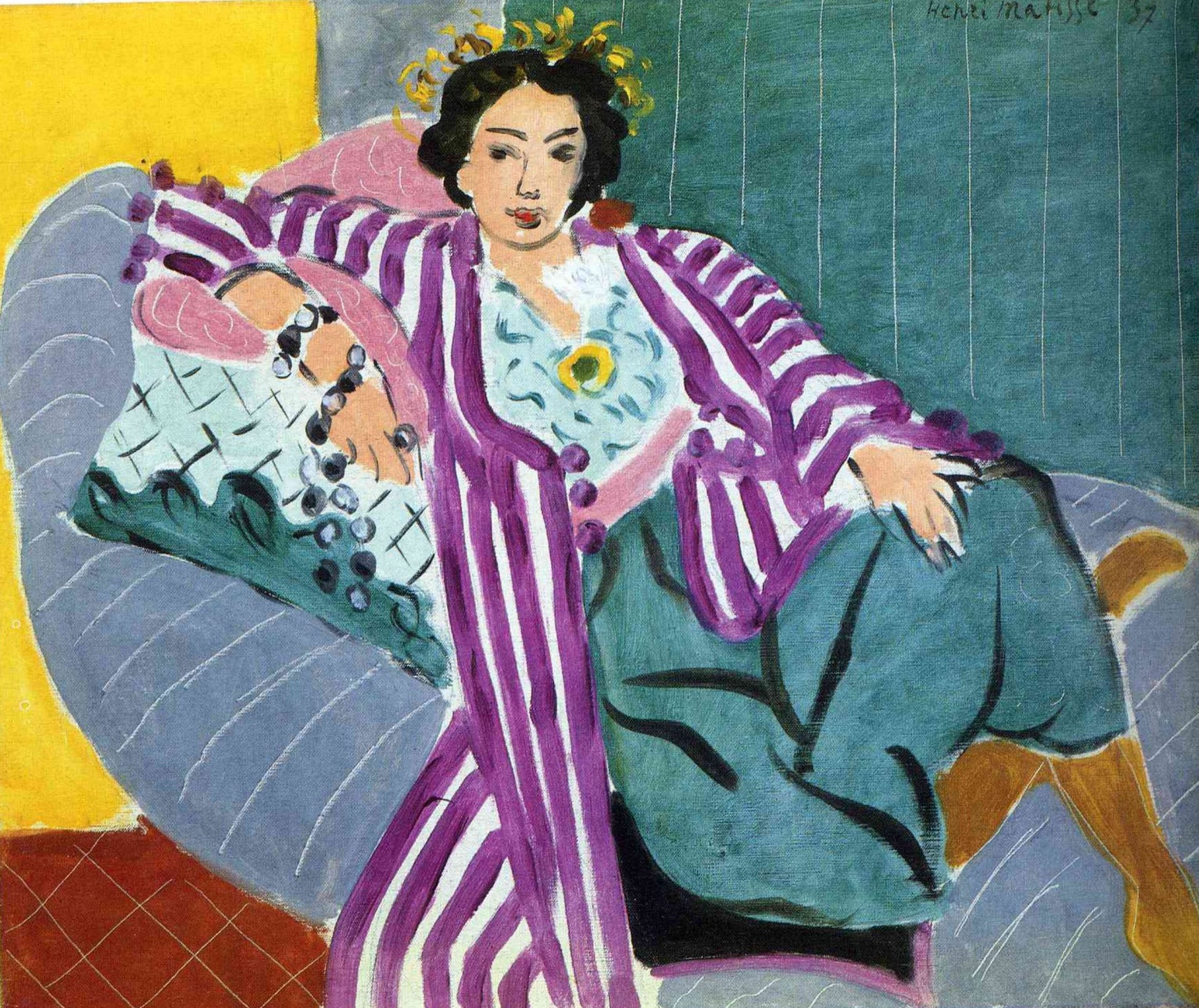 Petite odalisque en robe pourpre - Matisse - Reproductions de tableaux et peintures haut de gamme