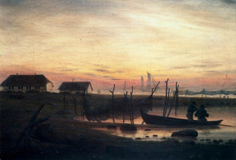 Paysage côtier dans la lumière de soir - Caspar David Friedrich - Reproductions de tableaux et peintures haut de gamme