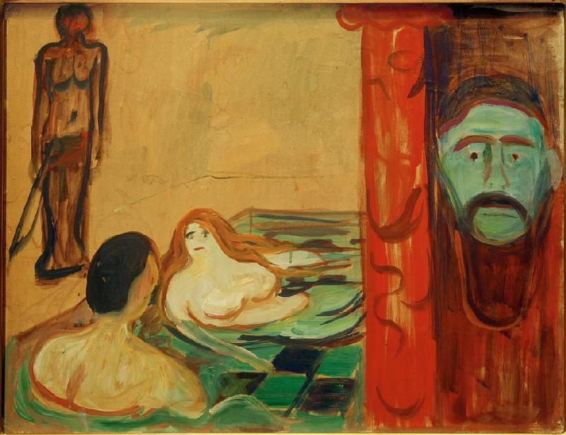 La jalousie dans le bain - Edvard Munch - Reproductions de tableaux et peintures haut de gamme