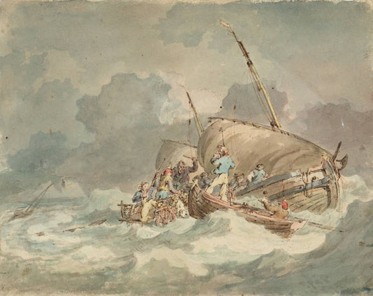 Les marins embarquent des cochons - William Turner - Reproductions de tableaux et peintures haut de gamme