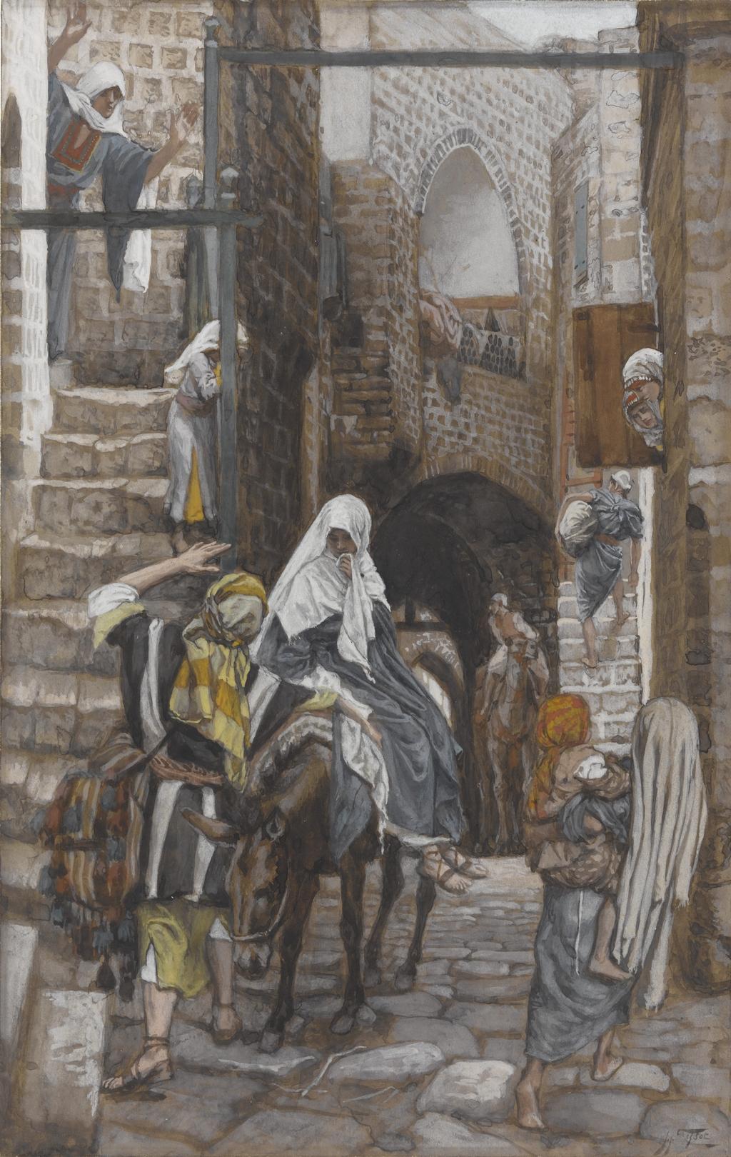 Saint Joseph cherche un gîte à Bethléem - James Tissot - Reproductions de tableaux et peintures haut de gamme