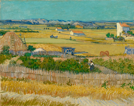 La Moisson - La Plaine de la Crau - Van Gogh - Reproductions de tableaux et peintures haut de gamme