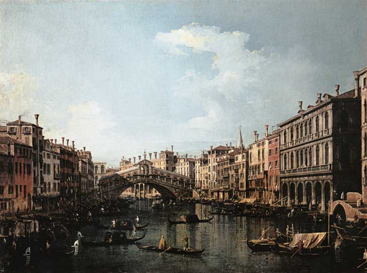 Les Rialtobruecke du sud - Giovanni Antonio Canal - Reproductions de tableaux et peintures haut de gamme