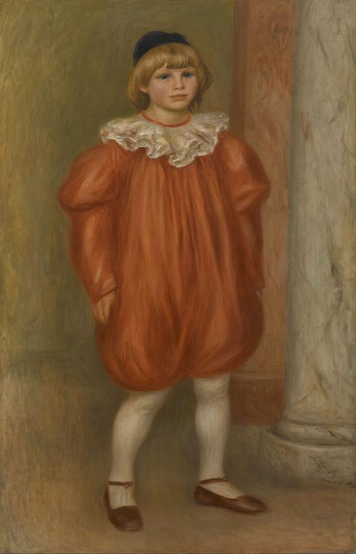 Claude Renoir dans un costume de clown - Pierre-Auguste Renoir - Reproductions de tableaux et peintures haut de gamme