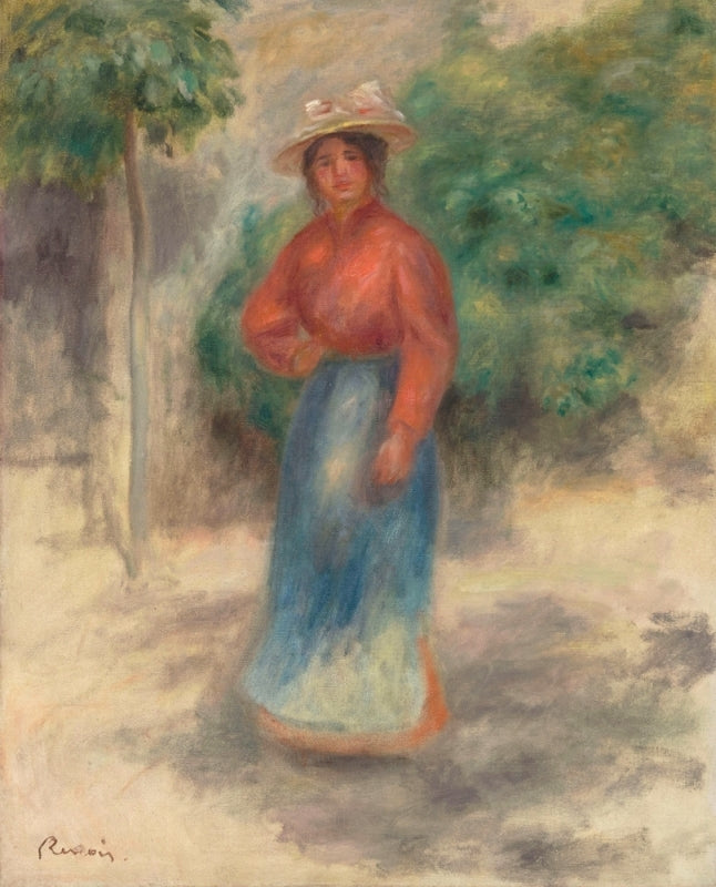 Gabrielle dans le jardin, vers 1905 - Pierre-Auguste Renoir - Reproductions de tableaux et peintures haut de gamme