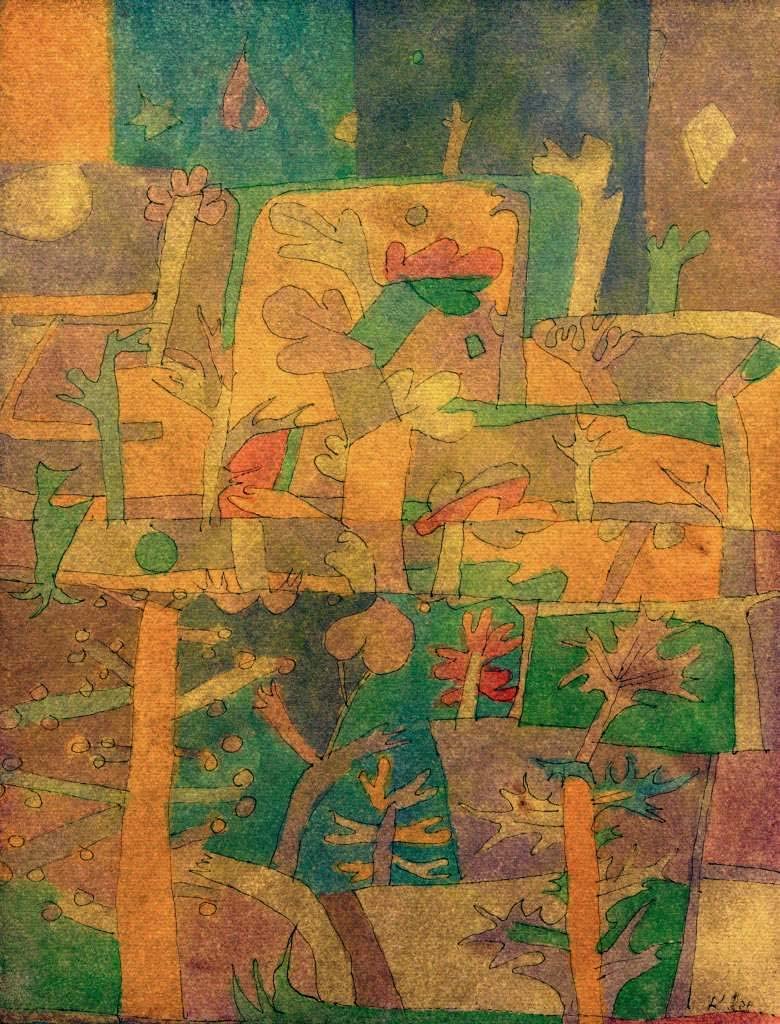 Paysage de jardin oriental, 1924 - Paul Klee - Reproductions de tableaux et peintures haut de gamme