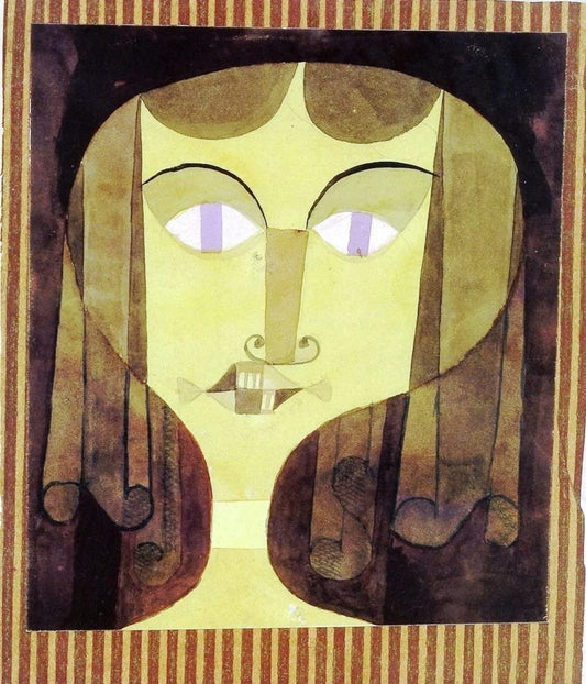 Portrait d'une femme aux yeux violets - Paul Klee - Reproductions de tableaux et peintures haut de gamme