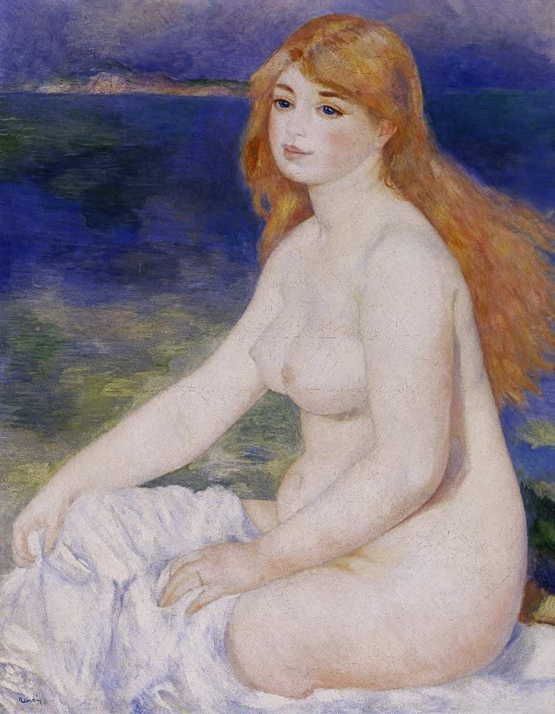 Baigneur (Baigneur blond II) - Pierre-Auguste Renoir - Reproductions de tableaux et peintures haut de gamme