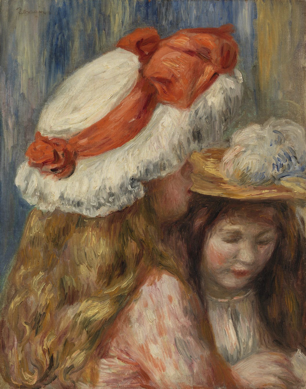 Jeunes filles aux chapeaux - Pierre-Auguste Renoir - Reproductions de tableaux et peintures haut de gamme