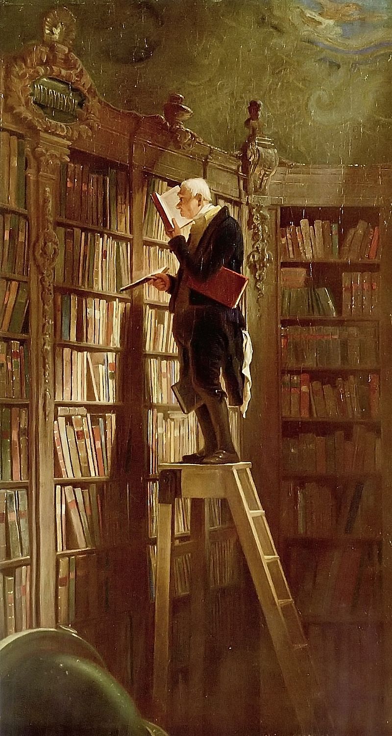 Le Rat de bibliothèque - Carl Spitzweg - Reproductions de tableaux et peintures haut de gamme