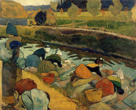 Les Lavandières à Arles I - Paul Gauguin - Reproductions de tableaux et peintures haut de gamme