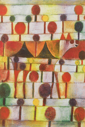 Chameau (dans un paysage rythmique avec des arbres) - Paul Klee - Reproductions de tableaux et peintures haut de gamme