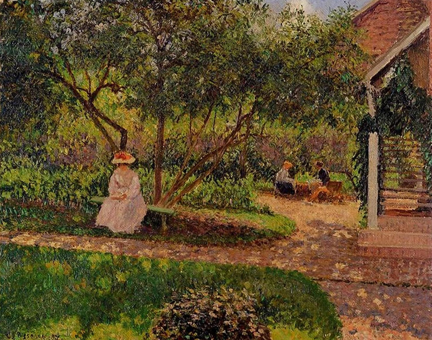 Coin de jardin à Eragny - Camille Pissarro - Reproductions de tableaux et peintures haut de gamme