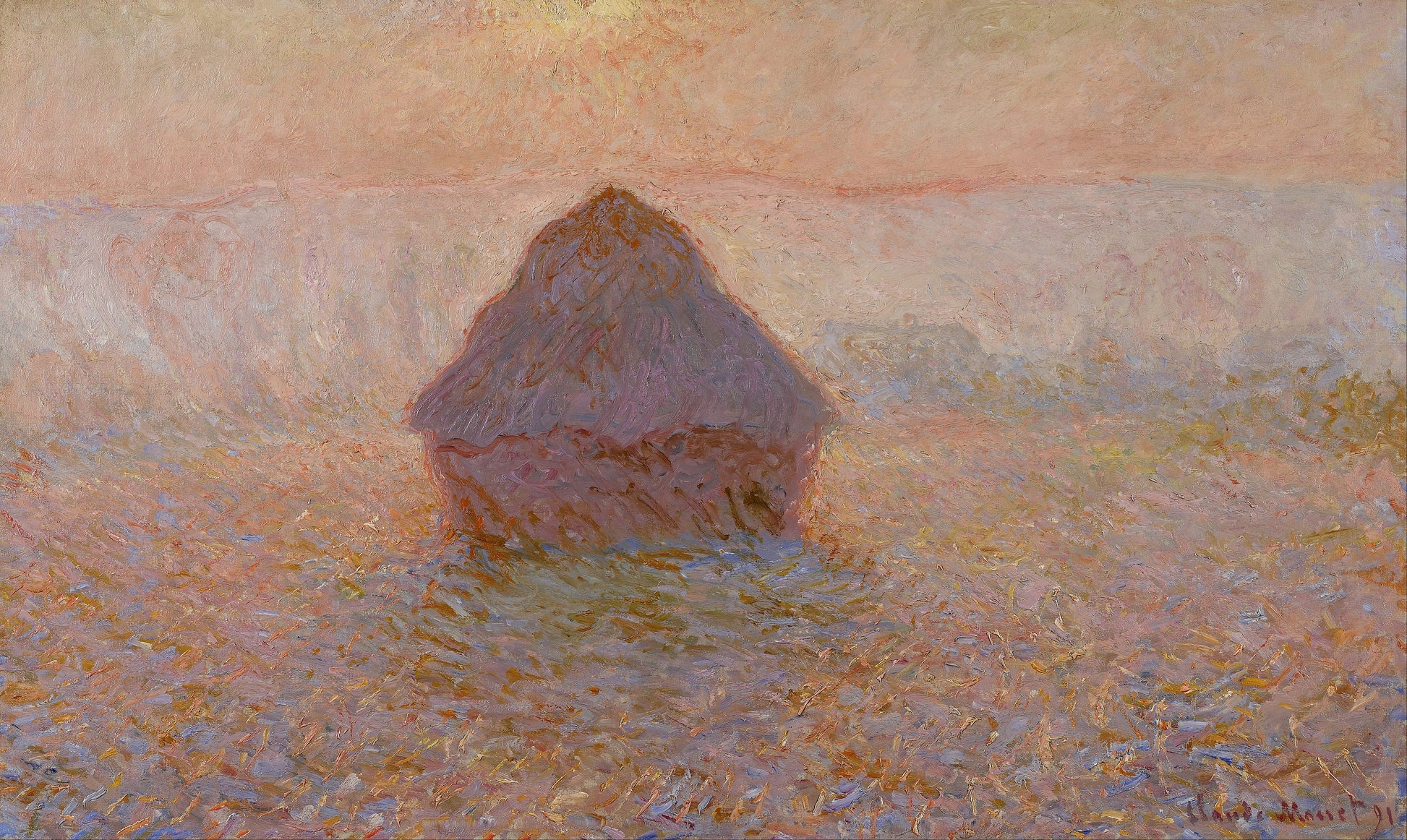 Meule (soleil dans la brume) - Claude Monet - Reproductions de tableaux et peintures haut de gamme