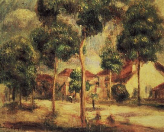 La route ensoleillée - Pierre-Auguste Renoir - Reproductions de tableaux et peintures haut de gamme