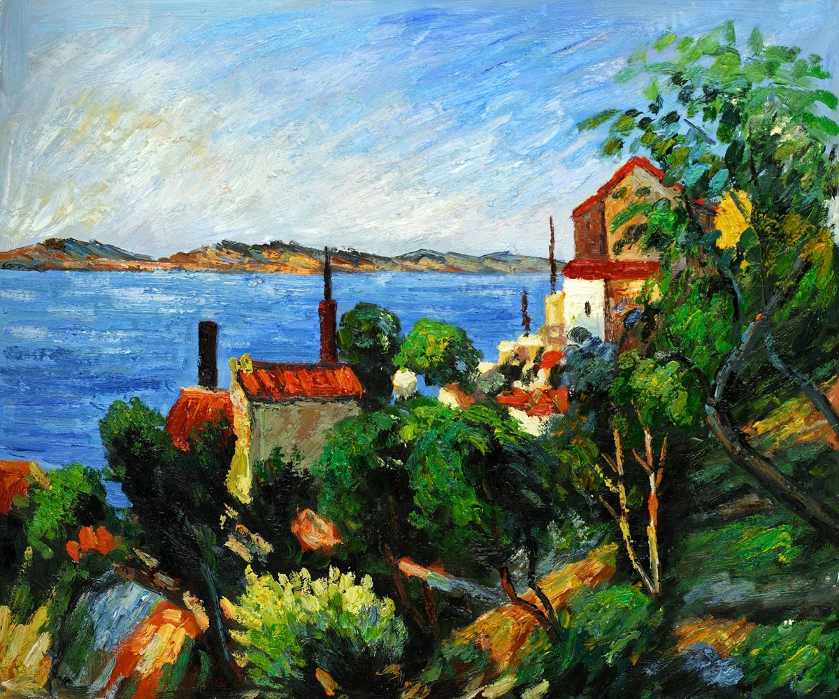 La mer l'Estaque - Paul Cézanne - Reproductions de tableaux et peintures haut de gamme